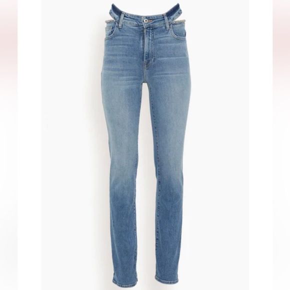 Jonathan Simkhai Amelia High Rise Straight Jean in Vintage Melrose - Picture 2 of 12